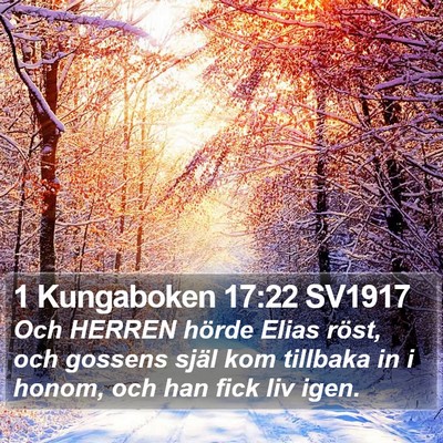 1 Kungaboken 17:22 SV1917 Bible Verse Image