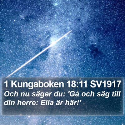 1 Kungaboken 18:11 SV1917 Bible Verse Image