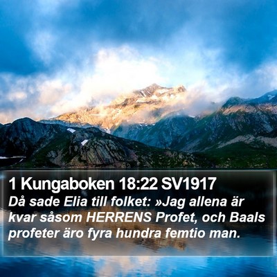 1 Kungaboken 18:22 SV1917 Bible Verse Image