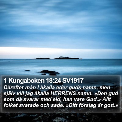 1 Kungaboken 18:24 SV1917 Bible Verse Image