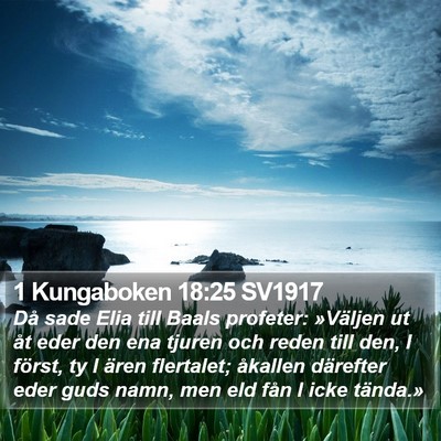 1 Kungaboken 18:25 SV1917 Bible Verse Image