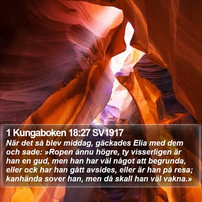 1 Kungaboken 18:27 SV1917 Bible Verse Image