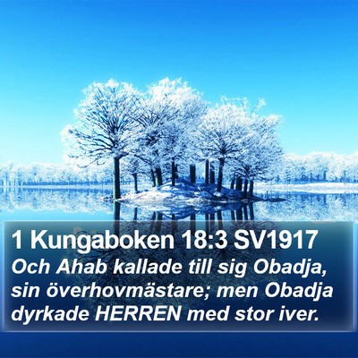 1 Kungaboken 18:3 SV1917 Bible Verse Image