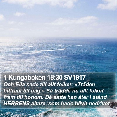 1 Kungaboken 18:30 SV1917 Bible Verse Image