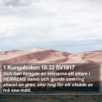 1 Kungaboken 18:32 SV1917 Bible Verse Image