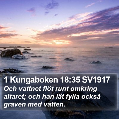 1 Kungaboken 18:35 SV1917 Bible Verse Image