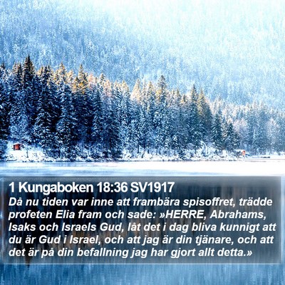 1 Kungaboken 18:36 SV1917 Bible Verse Image