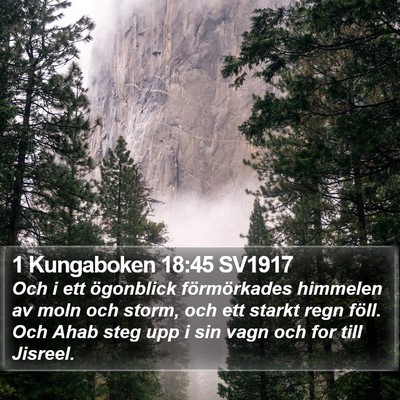 1 Kungaboken 18:45 SV1917 Bible Verse Image