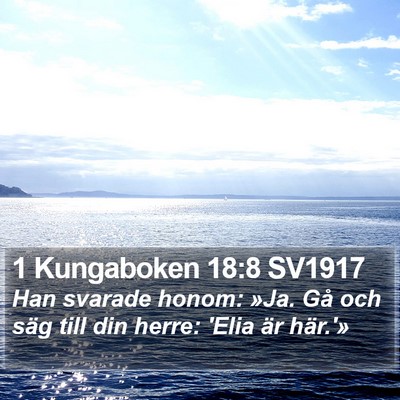 1 Kungaboken 18:8 SV1917 Bible Verse Image