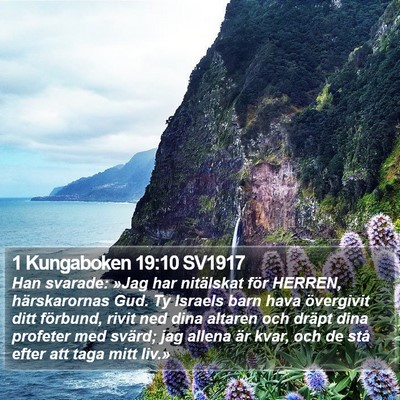 1 Kungaboken 19:10 SV1917 Bible Verse Image