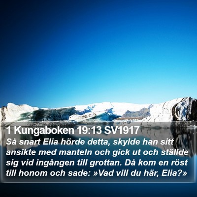 1 Kungaboken 19:13 SV1917 Bible Verse Image