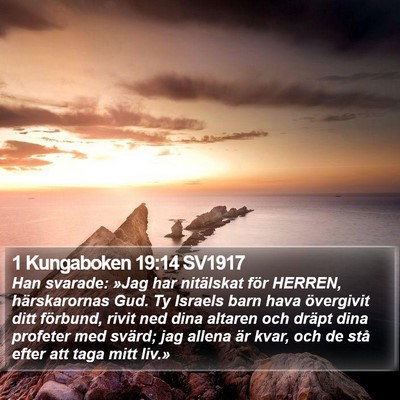 1 Kungaboken 19:14 SV1917 Bible Verse Image