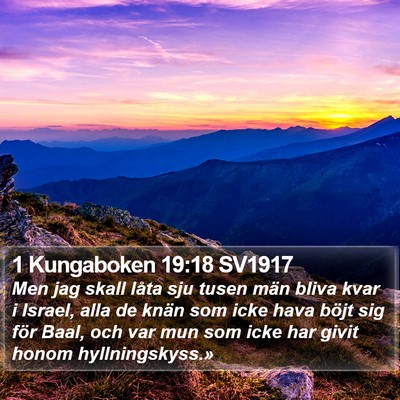 1 Kungaboken 19:18 SV1917 Bible Verse Image