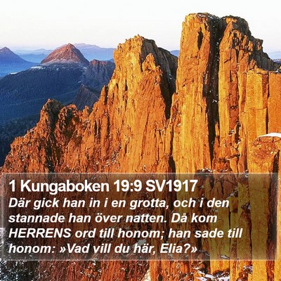 1 Kungaboken 19:9 SV1917 Bible Verse Image