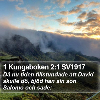 1 Kungaboken 2:1 SV1917 Bible Verse Image
