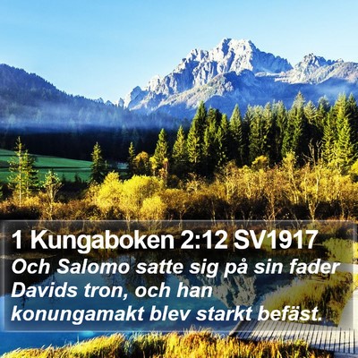 1 Kungaboken 2:12 SV1917 Bible Verse Image