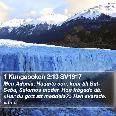 1 Kungaboken 2:13 SV1917 Bible Verse Image