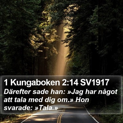 1 Kungaboken 2:14 SV1917 Bible Verse Image