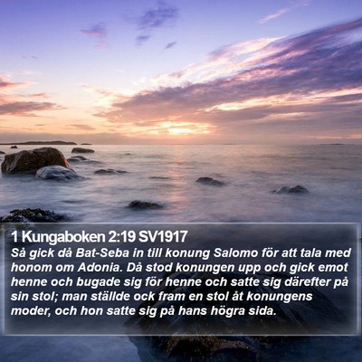 1 Kungaboken 2:19 SV1917 Bible Verse Image