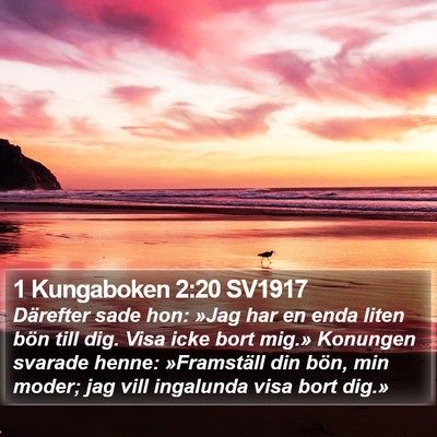 1 Kungaboken 2:20 SV1917 Bible Verse Image