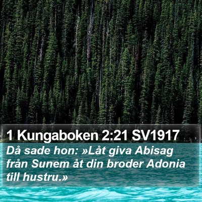 1 Kungaboken 2:21 SV1917 Bible Verse Image