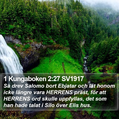 1 Kungaboken 2:27 SV1917 Bible Verse Image