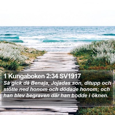 1 Kungaboken 2:34 SV1917 Bible Verse Image