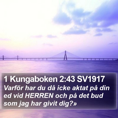 1 Kungaboken 2:43 SV1917 Bible Verse Image