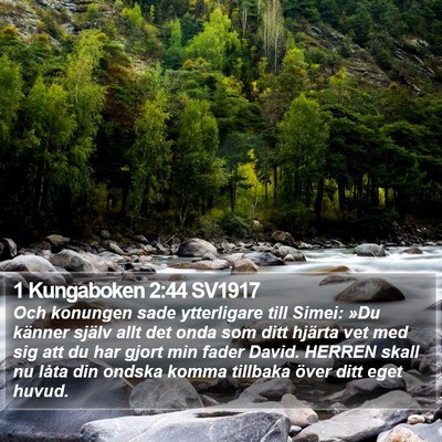 1 Kungaboken 2:44 SV1917 Bible Verse Image