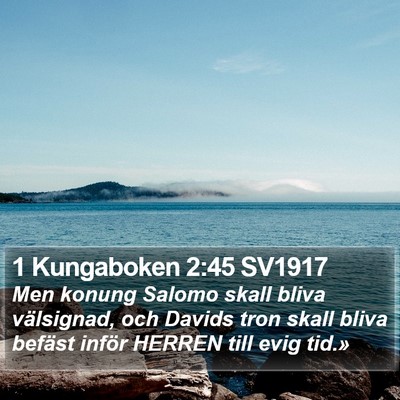 1 Kungaboken 2:45 SV1917 Bible Verse Image