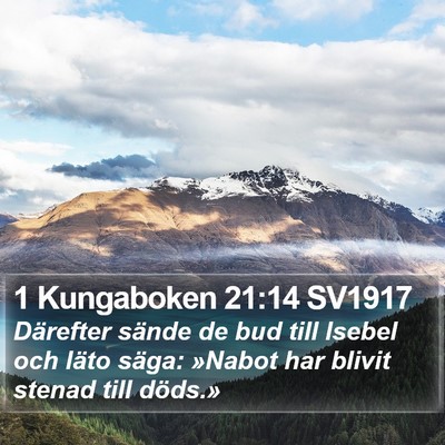 1 Kungaboken 21:14 SV1917 Bible Verse Image