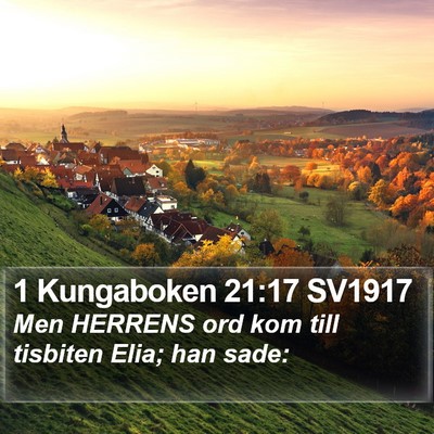 1 Kungaboken 21:17 SV1917 Bible Verse Image