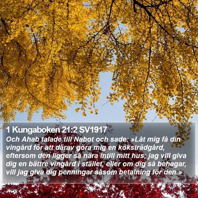 1 Kungaboken 21:2 SV1917 Bible Verse Image