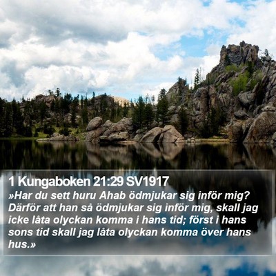 1 Kungaboken 21:29 SV1917 Bible Verse Image