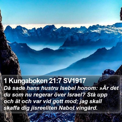 1 Kungaboken 21:7 SV1917 Bible Verse Image