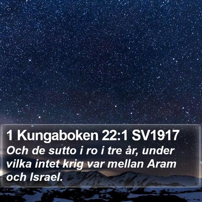 1 Kungaboken 22:1 SV1917 Bible Verse Image