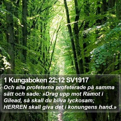 1 Kungaboken 22:12 SV1917 Bible Verse Image