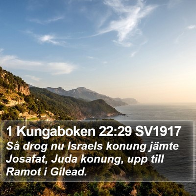 1 Kungaboken 22:29 SV1917 Bible Verse Image