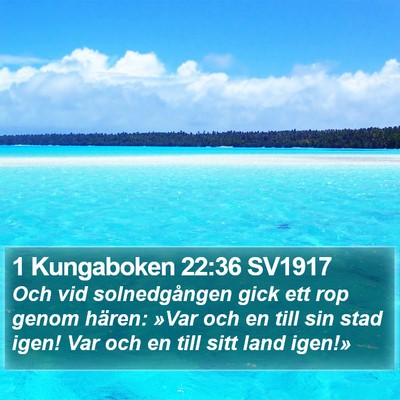 1 Kungaboken 22:36 SV1917 Bible Verse Image