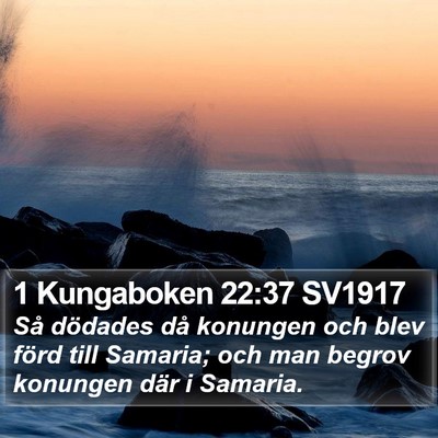 1 Kungaboken 22:37 SV1917 Bible Verse Image