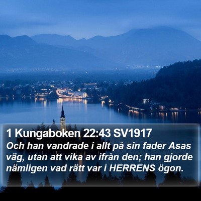 1 Kungaboken 22:43 SV1917 Bible Verse Image