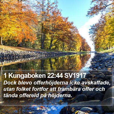 1 Kungaboken 22:44 SV1917 Bible Verse Image