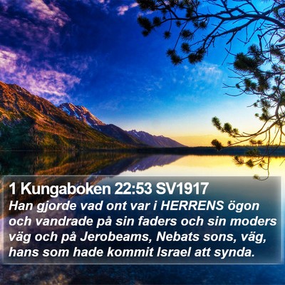 1 Kungaboken 22:53 SV1917 Bible Verse Image
