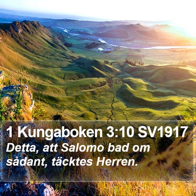 1 Kungaboken 3:10 SV1917 Bible Verse Image