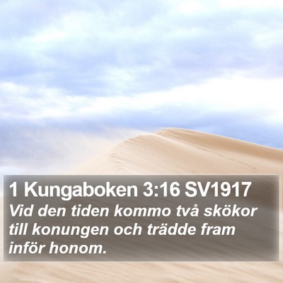 1 Kungaboken 3:16 SV1917 Bible Verse Image