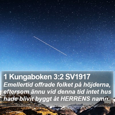 1 Kungaboken 3:2 SV1917 Bible Verse Image