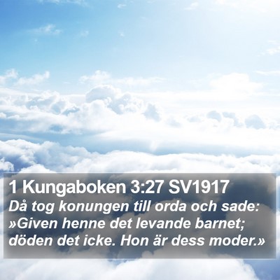 1 Kungaboken 3:27 SV1917 Bible Verse Image