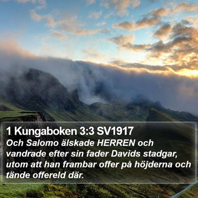 1 Kungaboken 3:3 SV1917 Bible Verse Image