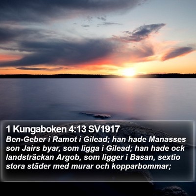 1 Kungaboken 4:13 SV1917 Bible Verse Image