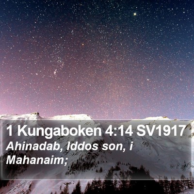 1 Kungaboken 4:14 SV1917 Bible Verse Image